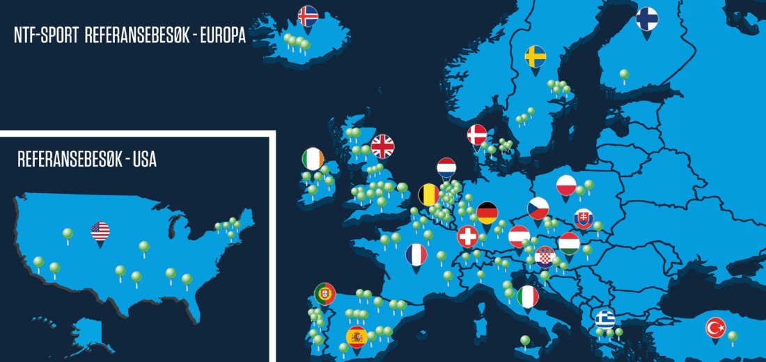 Viser refereansebesøk i Europa og USA